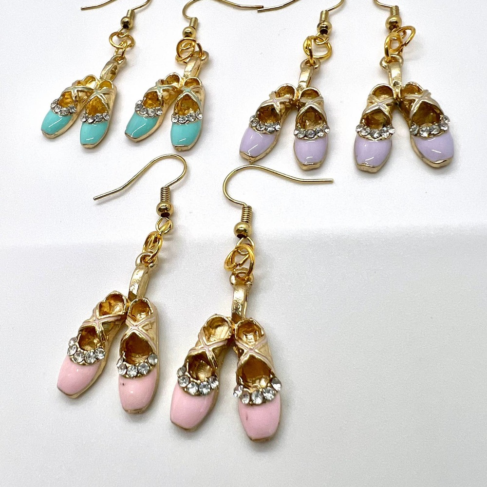 Ballet Earrings - Pointe Shoe Earrings - Ballet Slipper Earring - Dancer Earring